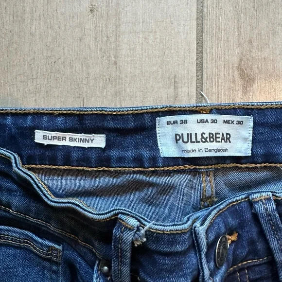 Pull&Bear Men's Dark Blue Skinny Jeans - Picture 3 of 4